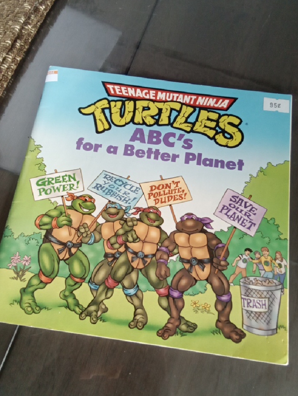 Vintage 1991 Teenage Mutant Ninja Turtle Book ABC's for a Better Planet